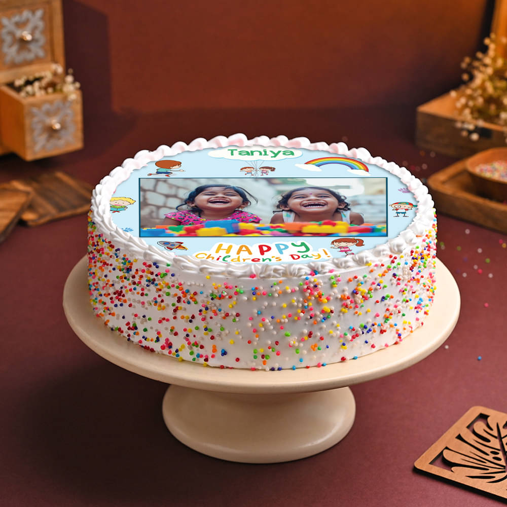 Colourful Happy Childrens Day Cake