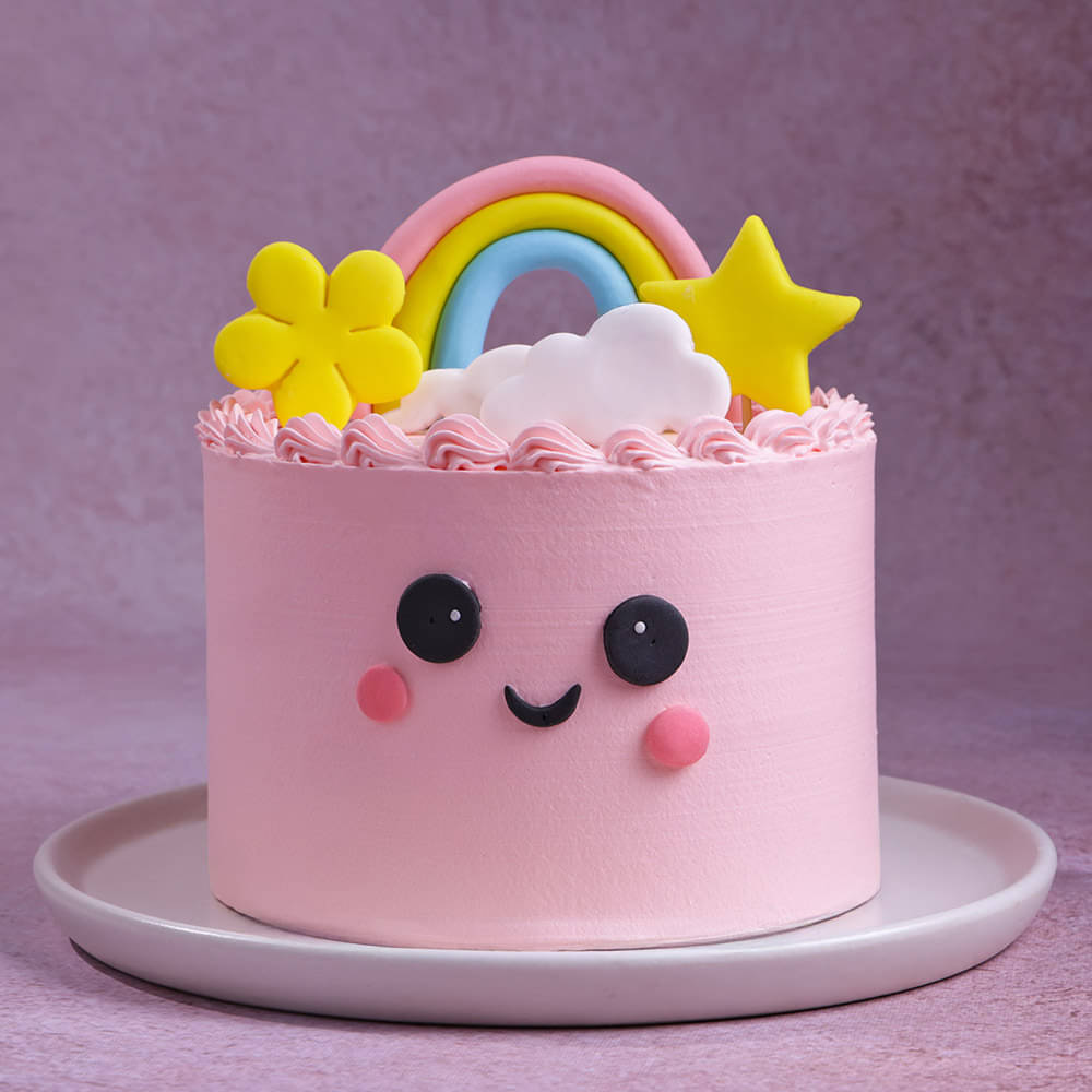 Colourful Rainbow Theme Cake
