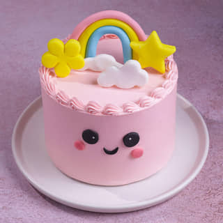 Colourful Rainbow Theme Cake Online