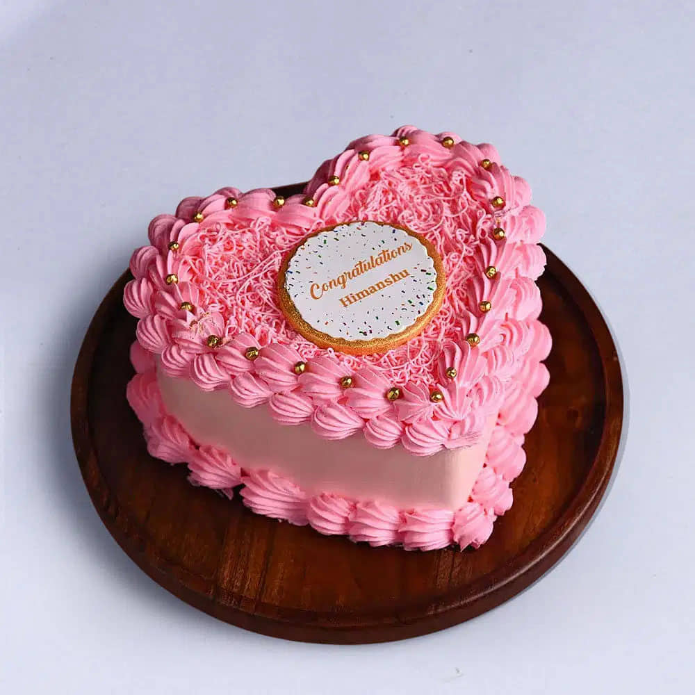 Congratulations Heart Cake