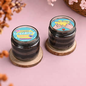 Friendship Day Chocolate Jar Cakes Duo Friendship Day Chocolate Jar Cakes