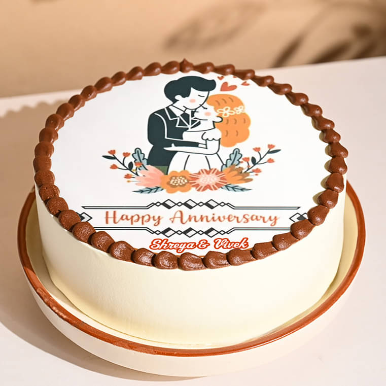 Perfect Couple Anniversary Poster Cake Cake Image