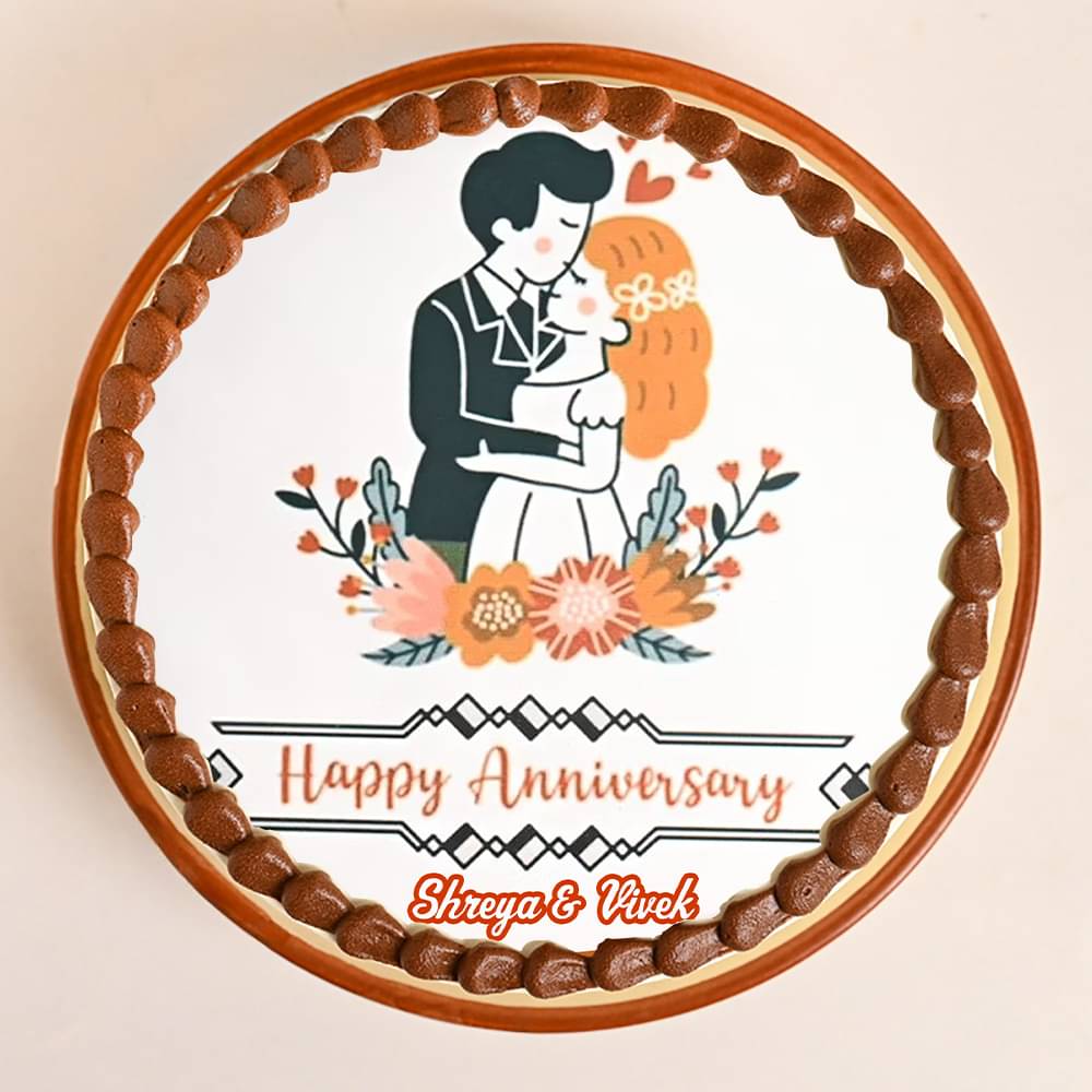 Perfect Couple Anniversary Poster Cake