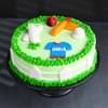 Cream Fondant Cricket Field Cake