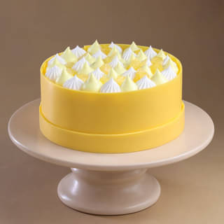 Front View of Creamy Pineapple Cake