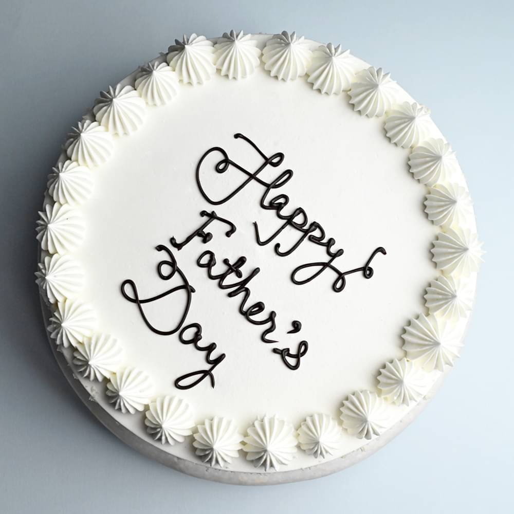 Heavenly Vanilla Fathers Day Cake
