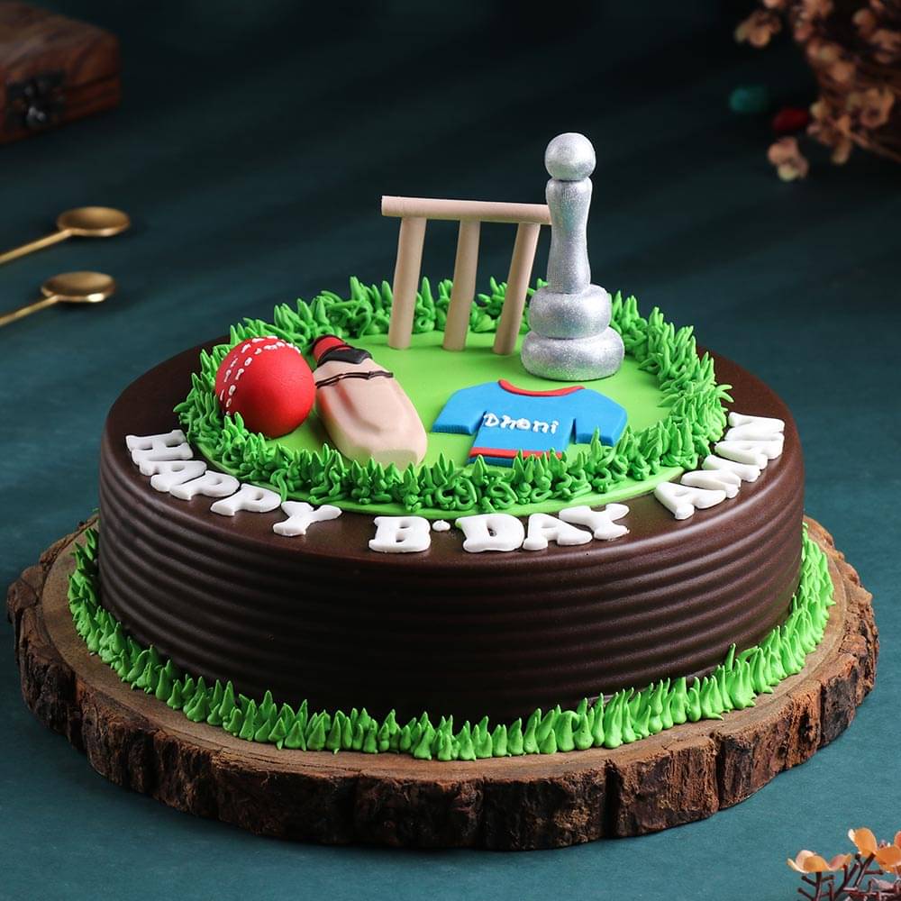 Top View of Cricket Magic Chocolate Cake