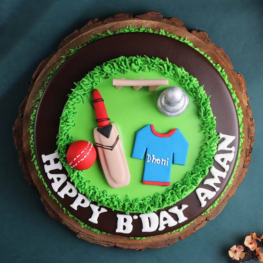 Side View of Cricket Magic Chocolate Cake