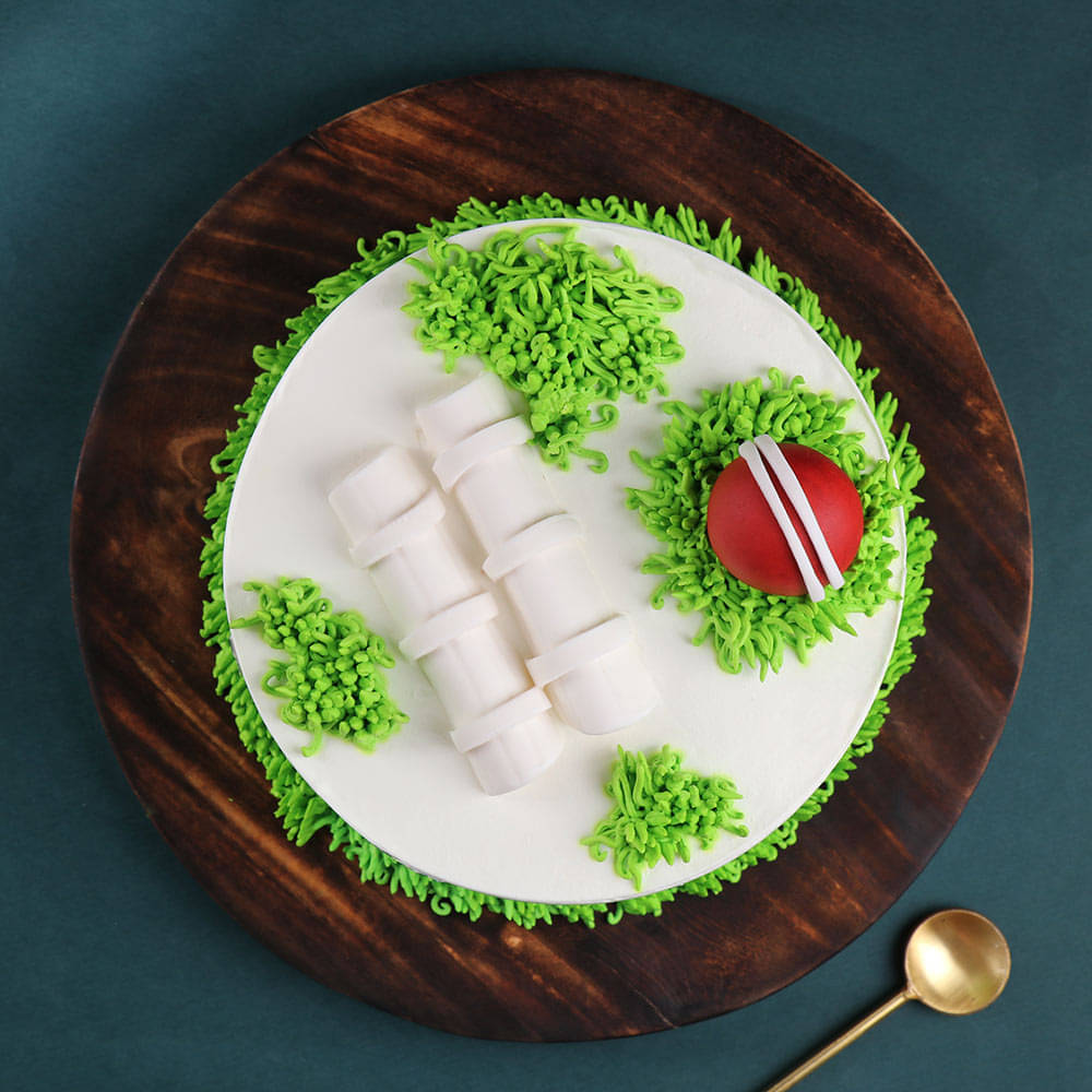 Top View of Cricket Mania Cake