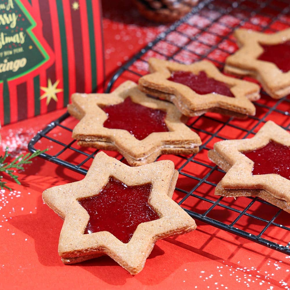 Christmas Ginger Jammy Cookies (5pcs)