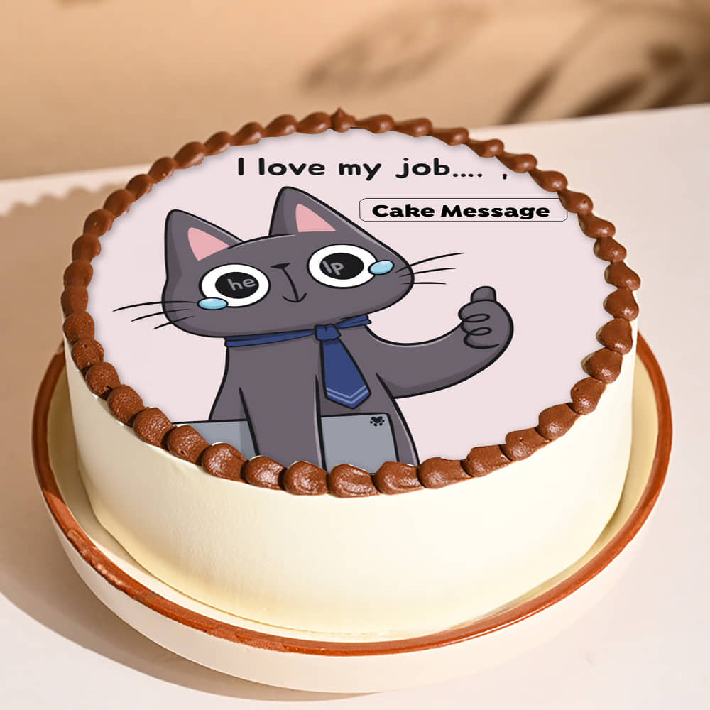 Crying Corporate Cat Cake
