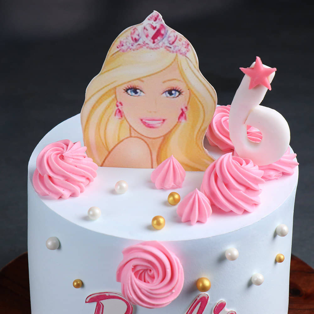 Crystals Barbie Cream Cake