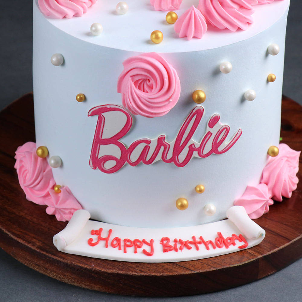 Crystals Barbie Cream Cake