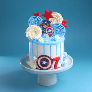 Cute Captain America Party Cake