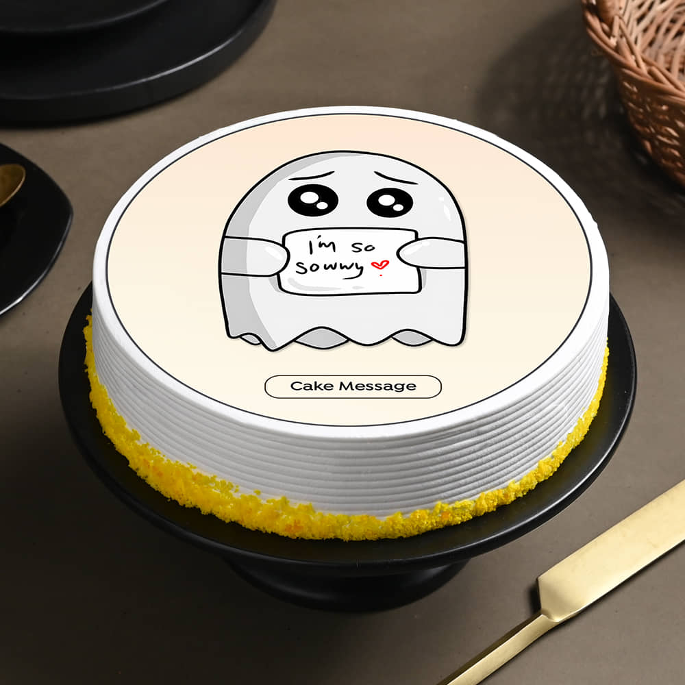 Cute Ghost Sorry Cake