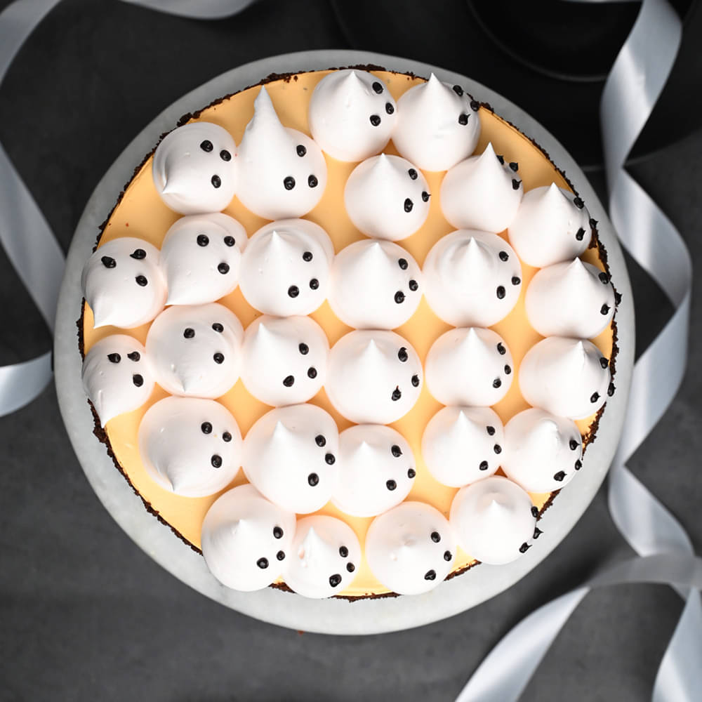 Cute Ghosts Chocolate Halloween Cake