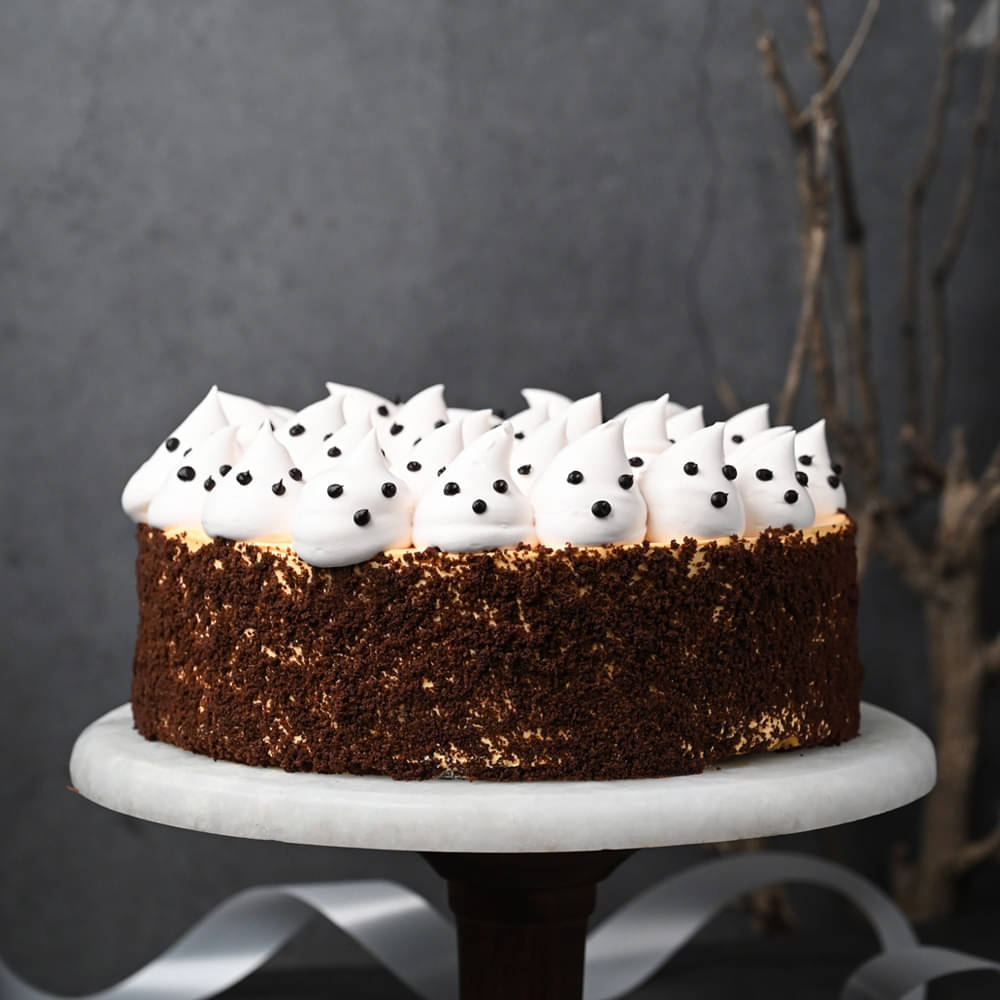 Cute Ghosts Chocolate Halloween Cake