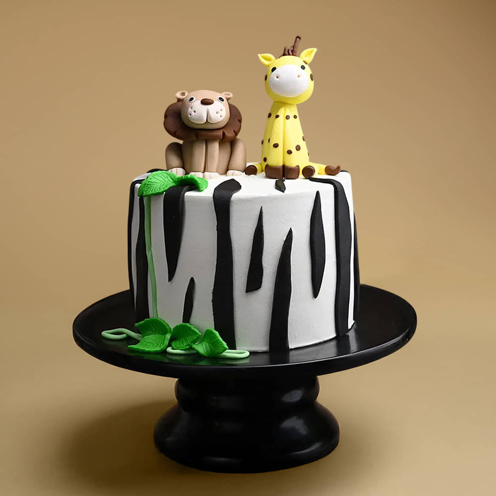 Cute Jungle Friends Cake