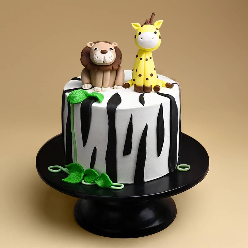 Cute Jungle Friends Cake Online