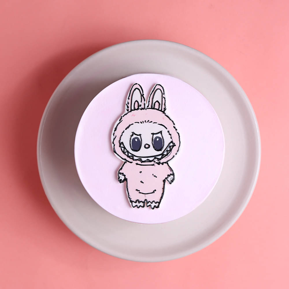 Front View of Cute Labubu Bento Cake