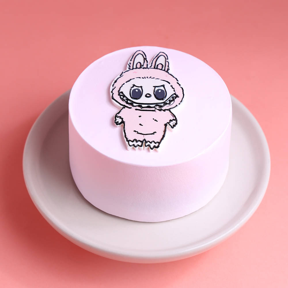 Side View of Cute Labubu Bento Cake