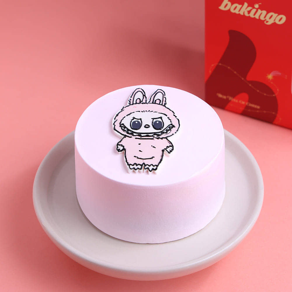 Side View of Cute Labubu Bento Cake
