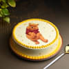 Side View of Cute Pooh Cake N Rakhi