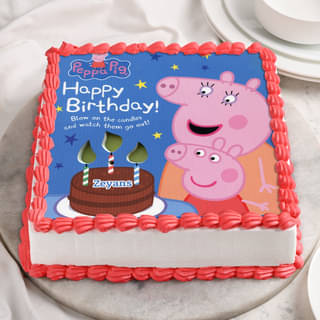 Cutesy Peppa Pig Birthday Cake