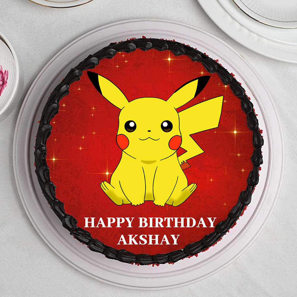Pokemon Pikachu Cartoon Photo Cake Delivery in Delhi NCR - ₹1,149.00 Cake  Express