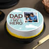 Round Fathers Day King Photo Cake