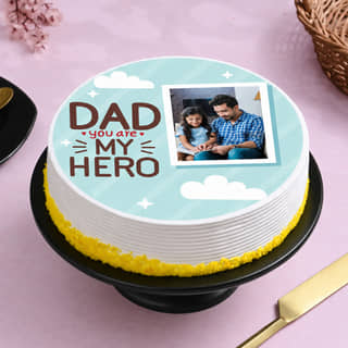 Round Fathers Day King Photo Cake Round Fathers Day King Photo Cake