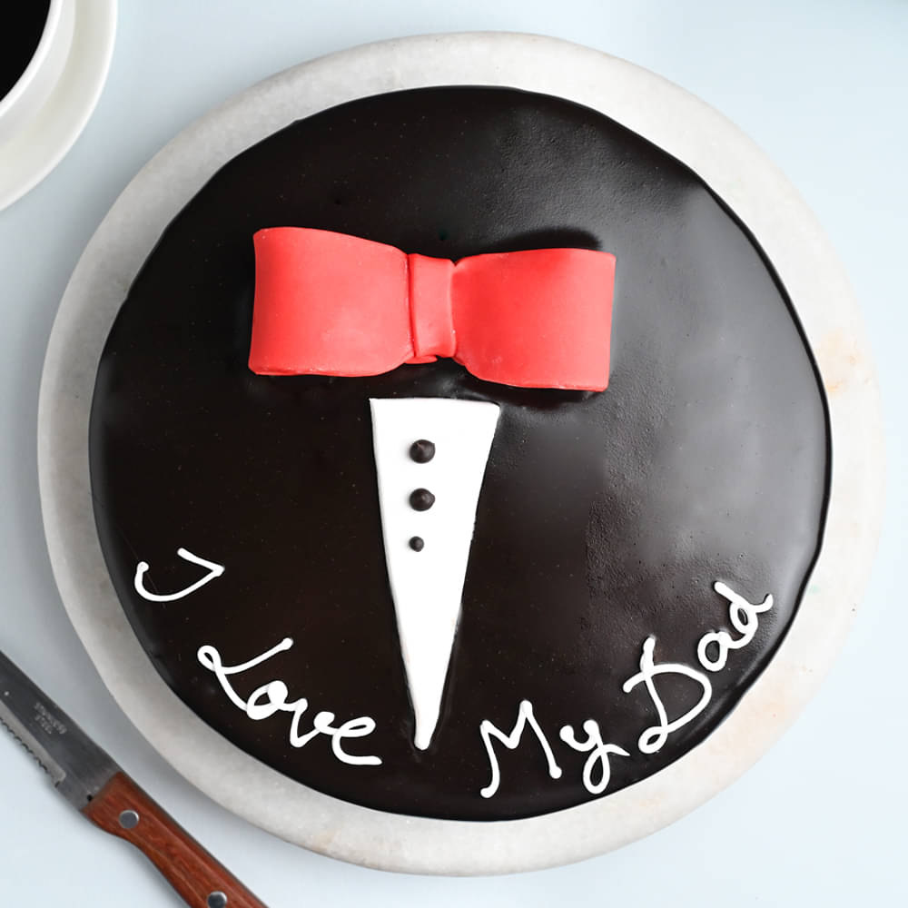 Chocolate Bow Tie Cake For Dad