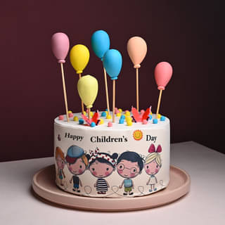 Dainty Pineapple Childrens Day Semi Fondant Cake