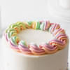 Top View of Dainty Swirly Rainbow Cream Cake