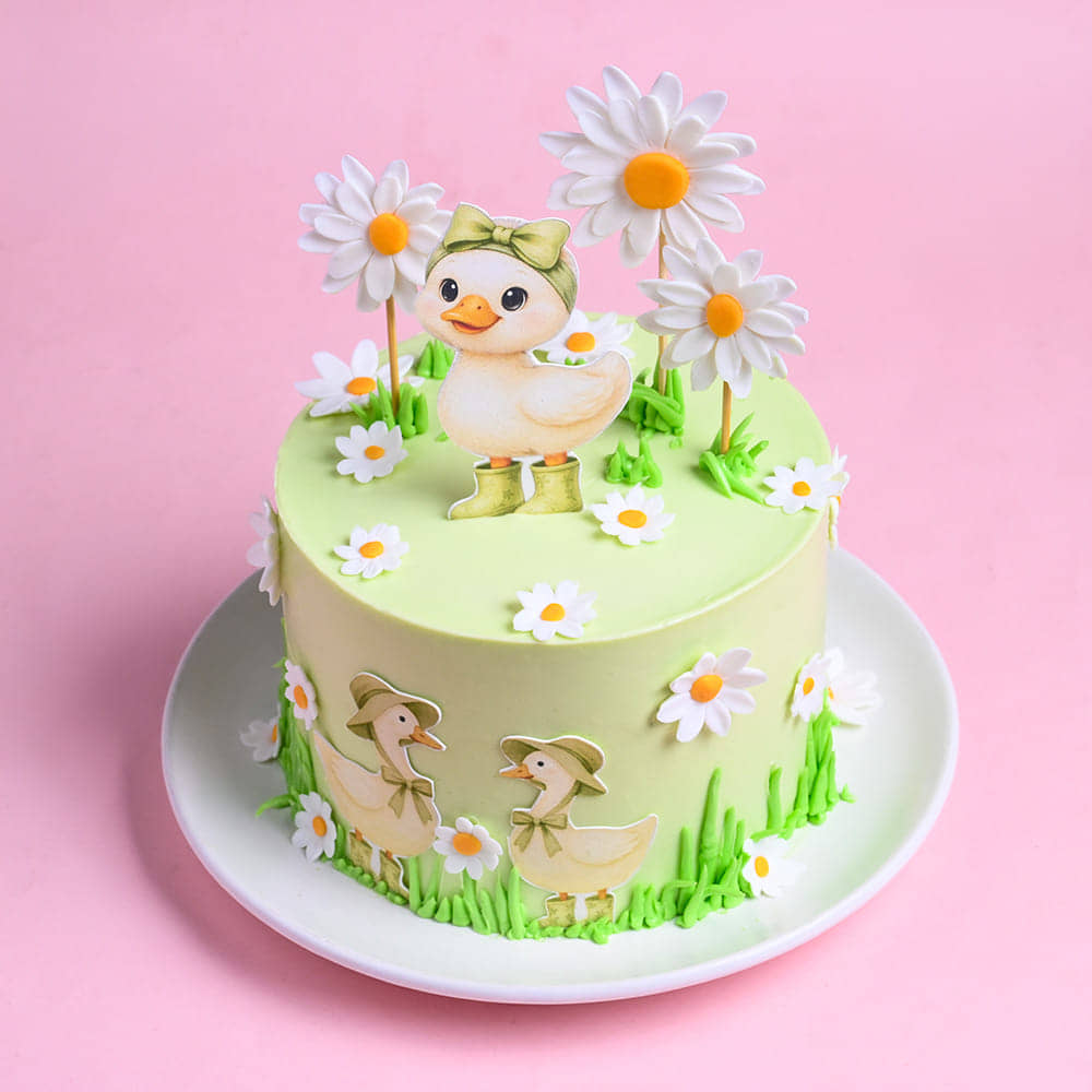 Daisy Duckling Garden Cake