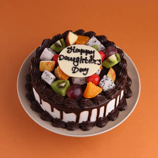 Daughters Day Choco Drip Fruit Cake