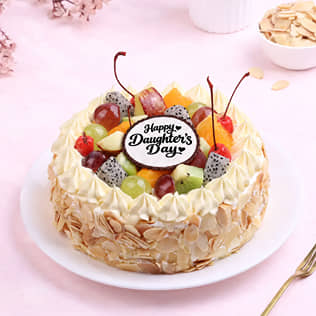 Daughters Day Choco Drip Fruit Cake