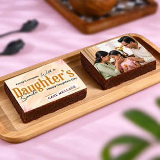 Daughters Day Choco Walnut Photo Brownies Daughters Day Choco Walnut Photo Brownies