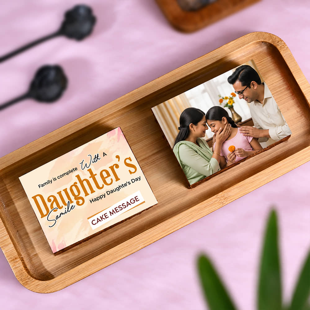 Daughters Day Choco Walnut Photo Brownies