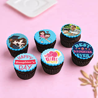 Personalised Daughters Day Cupcakes Daughters Day Chocolate Cupcake Duo