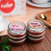 Daughters Day Duo of Red Velvet Jar Cakes