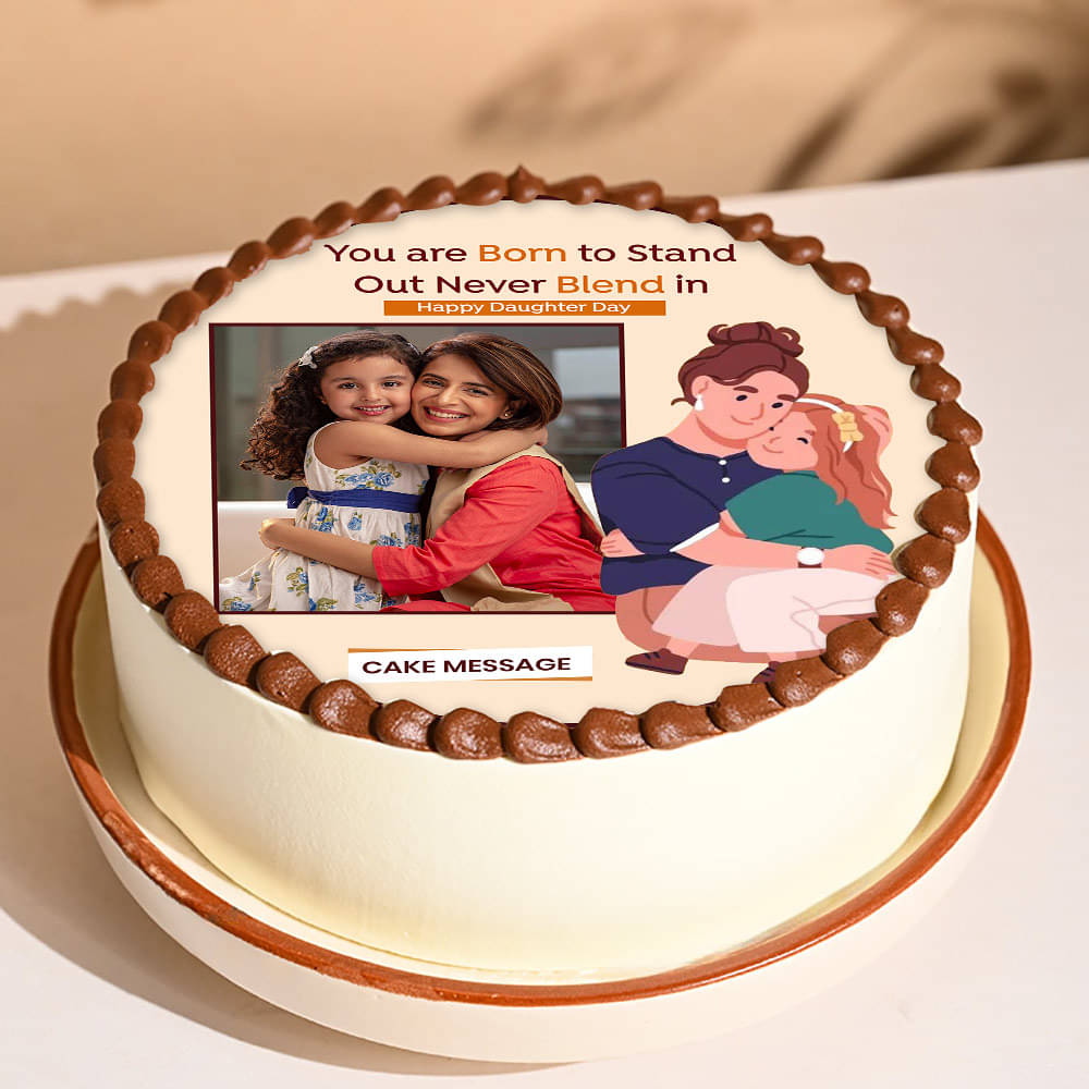 Daughters Day Inspiration Photo Cake