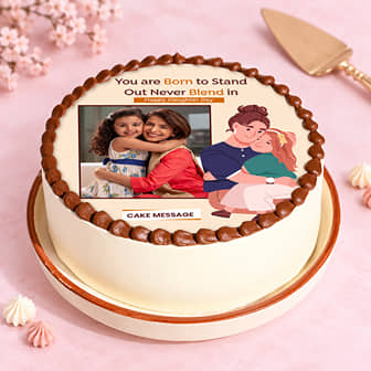 Daughters Day Inspiration Photo Cake