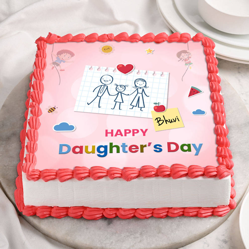 Daughters Day Photo Cake | Doorstep Cake
