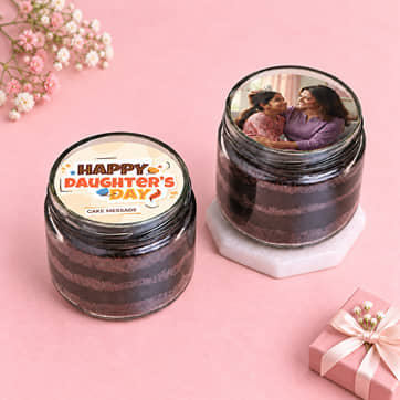 Daugthers Day Photo Choco Jar Cakes Daugthers Day Photo Choco Jar Cakes