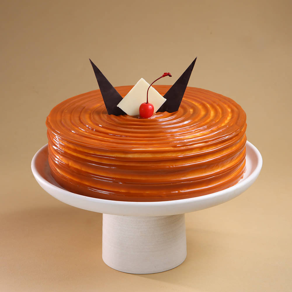  Side View of Caramel Butterscotch Cherry Cake