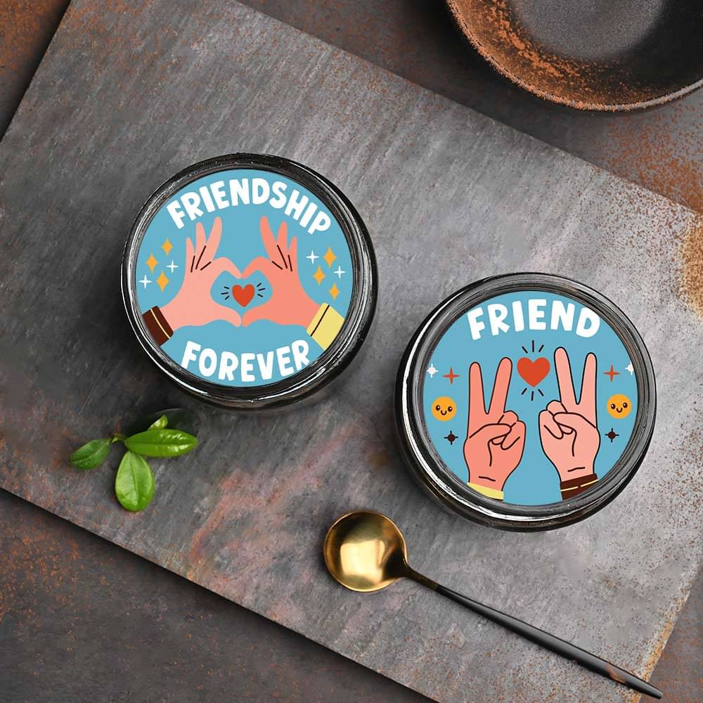 Friendship Day Chocolate Jar Cake Duo