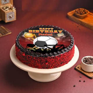 Delicious Football Photo Cake