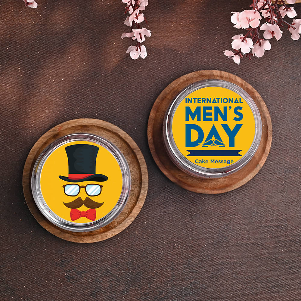 Mens Day Red Velvet Jar Cake