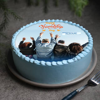 Yummy Personalised Friendship Day Photo Cake